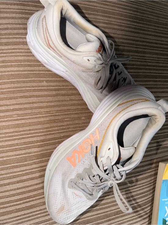 Hoka Shoes - Hoka Bondi Running Sneakers with Peach Accent